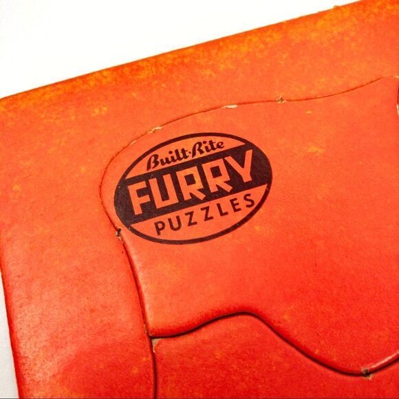 2 Built Rite Fuzzy, Furry Puzzles - Bunny/Bear, 1950’s Vintage - Picture 4 of 13